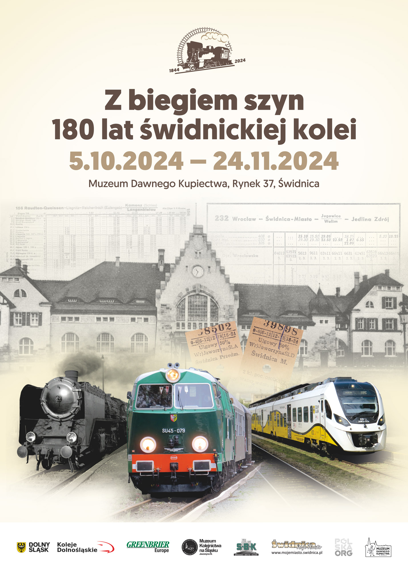 Z biegiem szyn- 180 lat świdnickiej kolei Muzeum Dawnego Kupiectwa