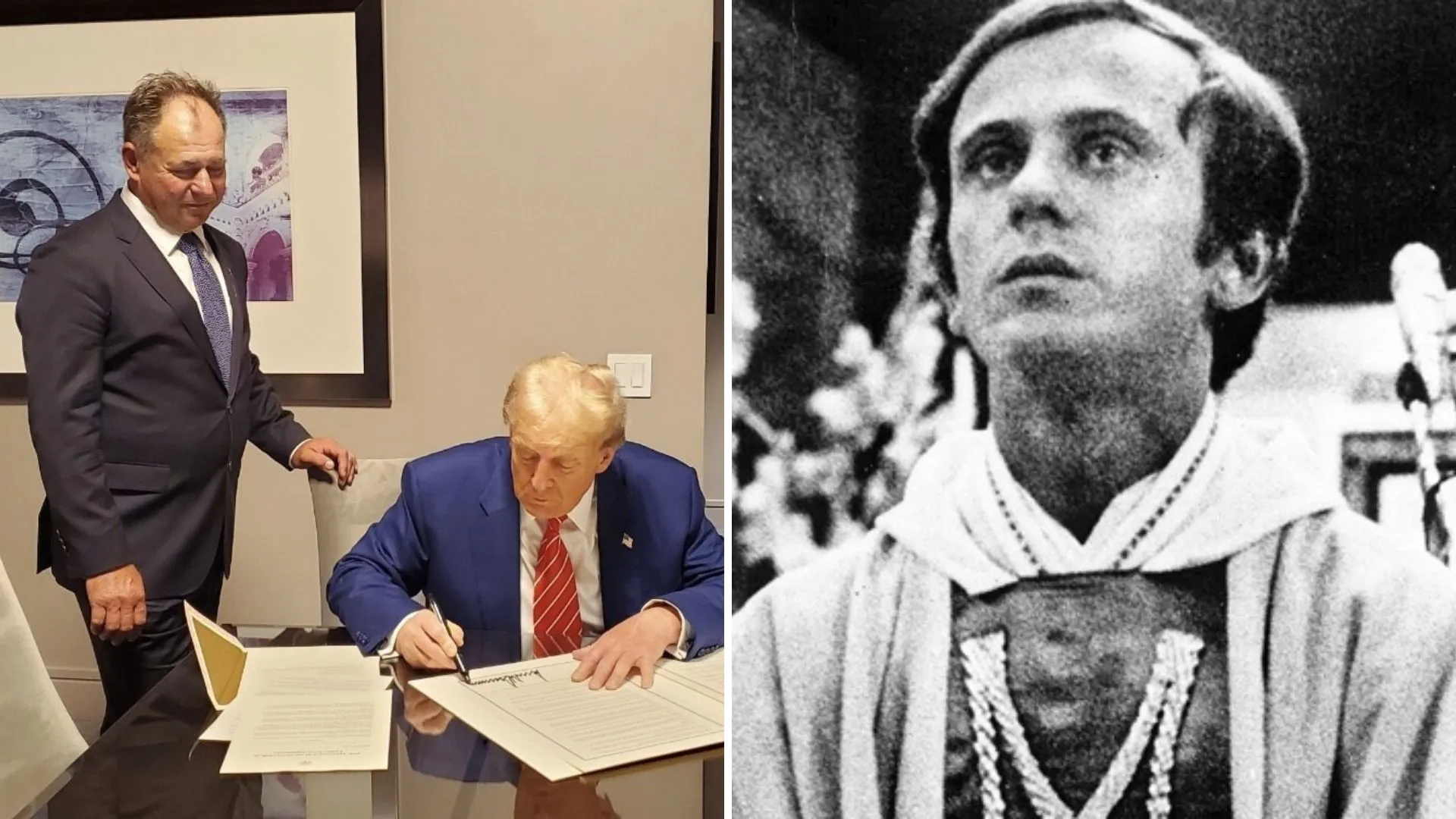 Donald Trump ks. Jerzy Popiełuszko