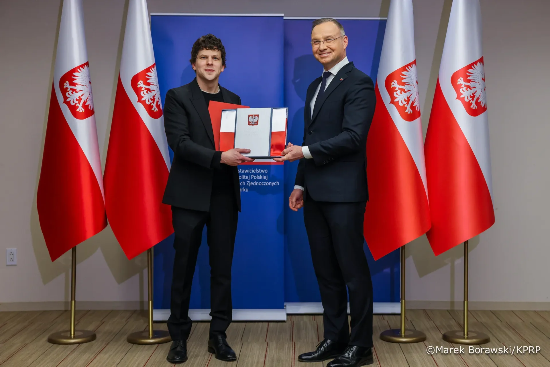 0-2- Jesse Eisenberg i Prezydent Andrzej Duda