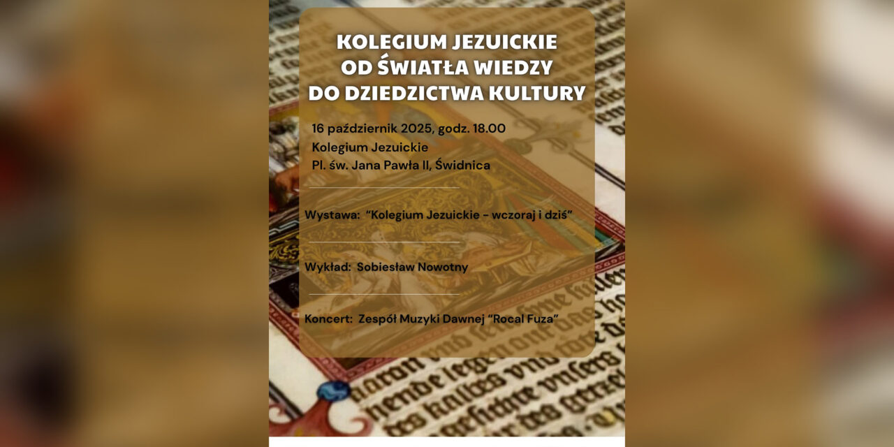 Świdnica odkrywa jezuickie dziedzictwo na nowo. Rusza projekt „Kolegium Jezuickie – od światła wiedzy do dziedzictwa kultury”